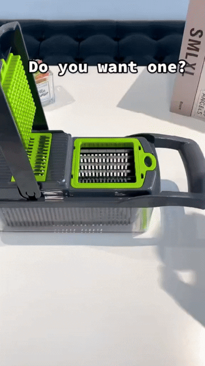 16-in-1 Mandoline Vegetable Slicer &amp; Chopper – Multifunctional Kitchen Cutter with Blades &amp; Storage Box