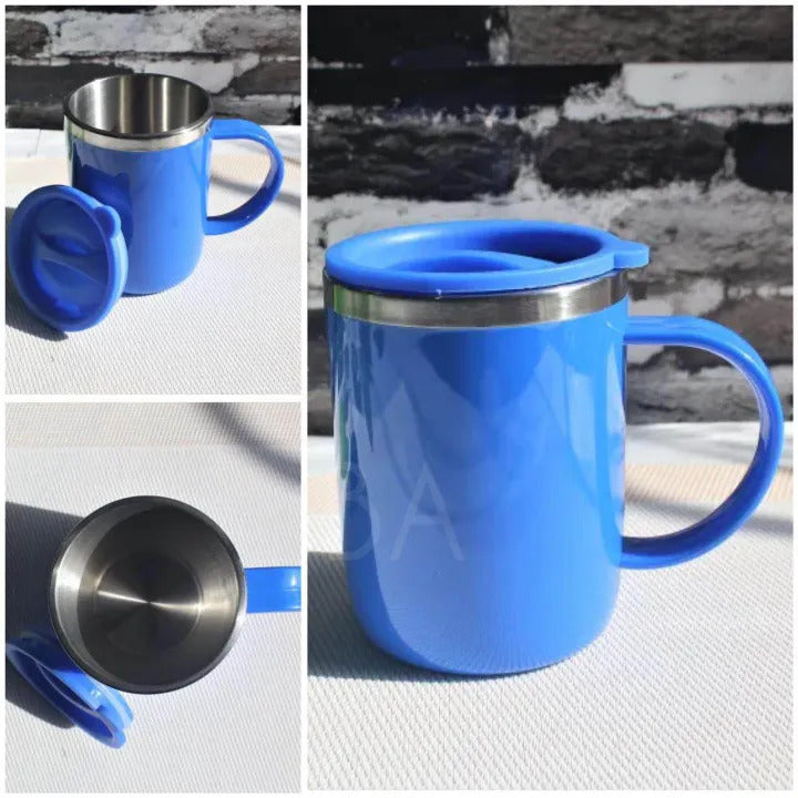 Premium Stainless Steel Hot &amp; Cold Coffee Mug (Random Colors)