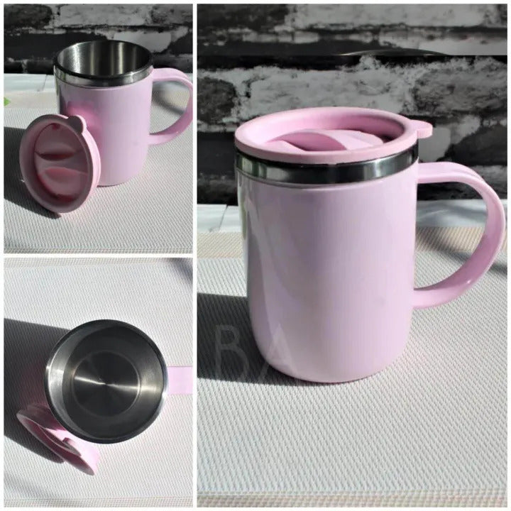 Premium Stainless Steel Hot &amp; Cold Coffee Mug (Random Colors)