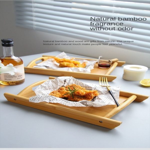 3 Pcs Wooden Serving Tray Set – Premium Wood Kitchen &amp; Dining Platter Trays