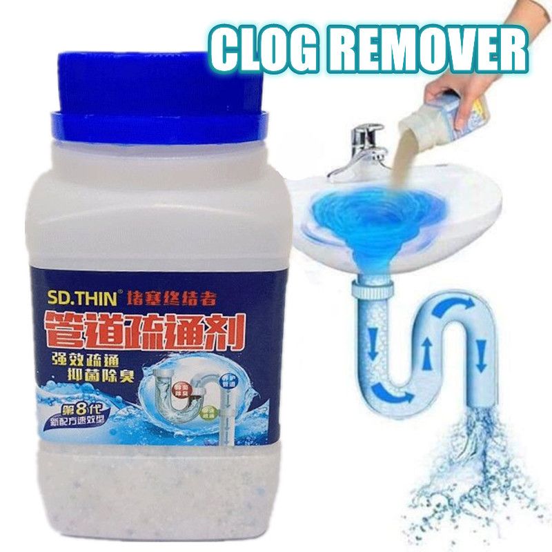 Multipurpose Drain Cleaner – Powerful Pipeline Dredging Agent | Clog Remover for Kitchen, Bathroom &amp; Toilet Drains