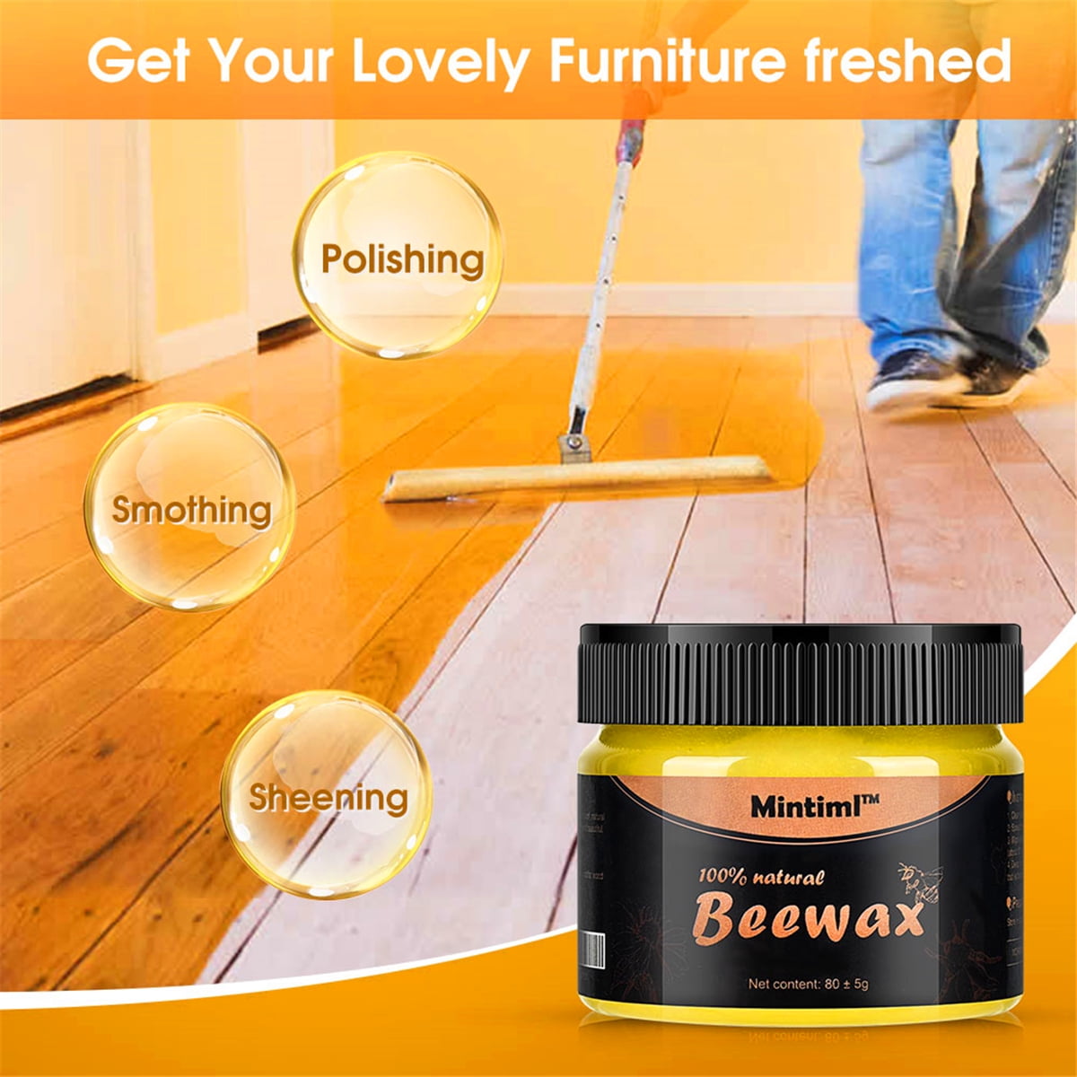Wood Seasoning Beeswax Polish – Natural Furniture Care &amp; Restoration | Multi-Purpose Beewax Cleaner &amp; Polish