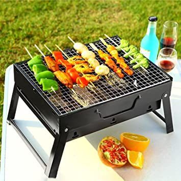 Foldable Portable BBQ Grill Stand – Outdoor Charcoal Barbecue Grill for Camping, Picnic &amp; Home