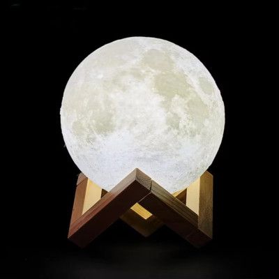 LED Moon Lamp – 3D Printed Night Light with Touch &amp; Remote Control