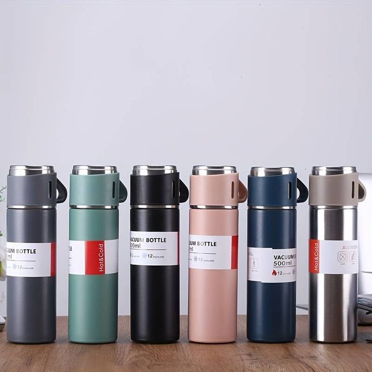 Stainless Steel Hot &amp; Cold Water Bottle 500ml – Vacuum Insulated, Leak-Proof Double Wall Flask (Random Color)