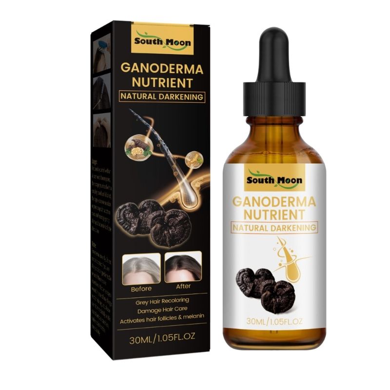Natural GandoDerma Anti-Greying Hair Serum – Herbal Darkening &amp; Hair Care Nutrient for Strong, Healthy Black Hair