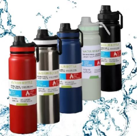 Stainless Steel Water Bottle 1000ml - Vacuum Insulated Double Wall, Leak-Proof, Hot &amp; Cold Flask –Sports &amp; Travel Bottle (Random Color)