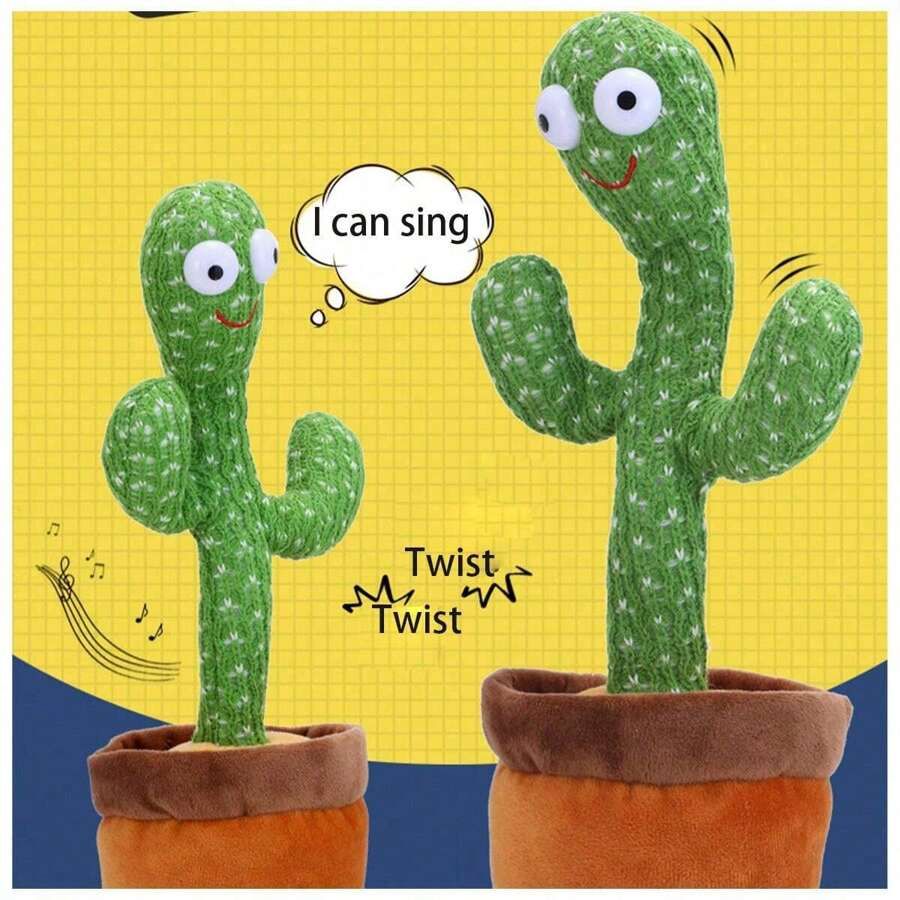 Interactive Dancing Cactus Toy – Singing, Talking &amp; Voice Recording Plush for Kids &amp; Fun Gifting
