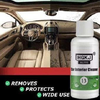 HGKJ 13 Car Leather &amp; Interior Foam Cleaner – Multi-Surface Plastic, Vinyl &amp; Upholstery Cleaning Spray