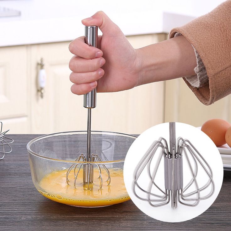 Hand Pressure Egg Beater – Semi-Automatic Stainless Steel Whisk for Fast &amp; Easy Mixing