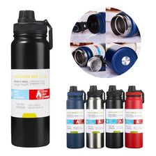 Stainless Steel Water Bottle 1000ml - Vacuum Insulated Double Wall, Leak-Proof, Hot &amp; Cold Flask –Sports &amp; Travel Bottle (Random Color)