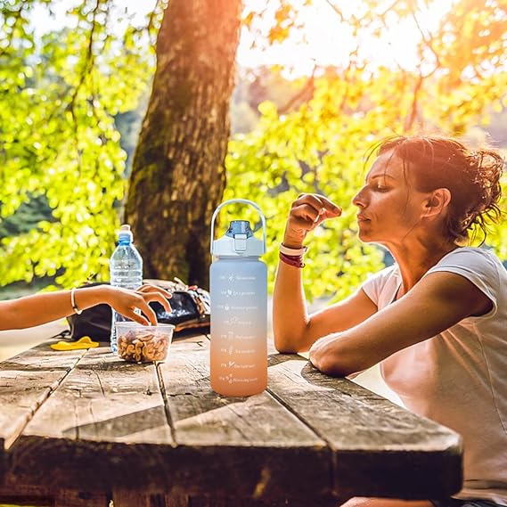 2L Gradient Sports Water Bottle – Large Leakproof Bottle for Gym, Travel, School, and Everyday Use