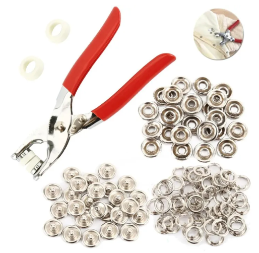 Tich Button Press Plier – Hand Tool with Free Snap Buttons