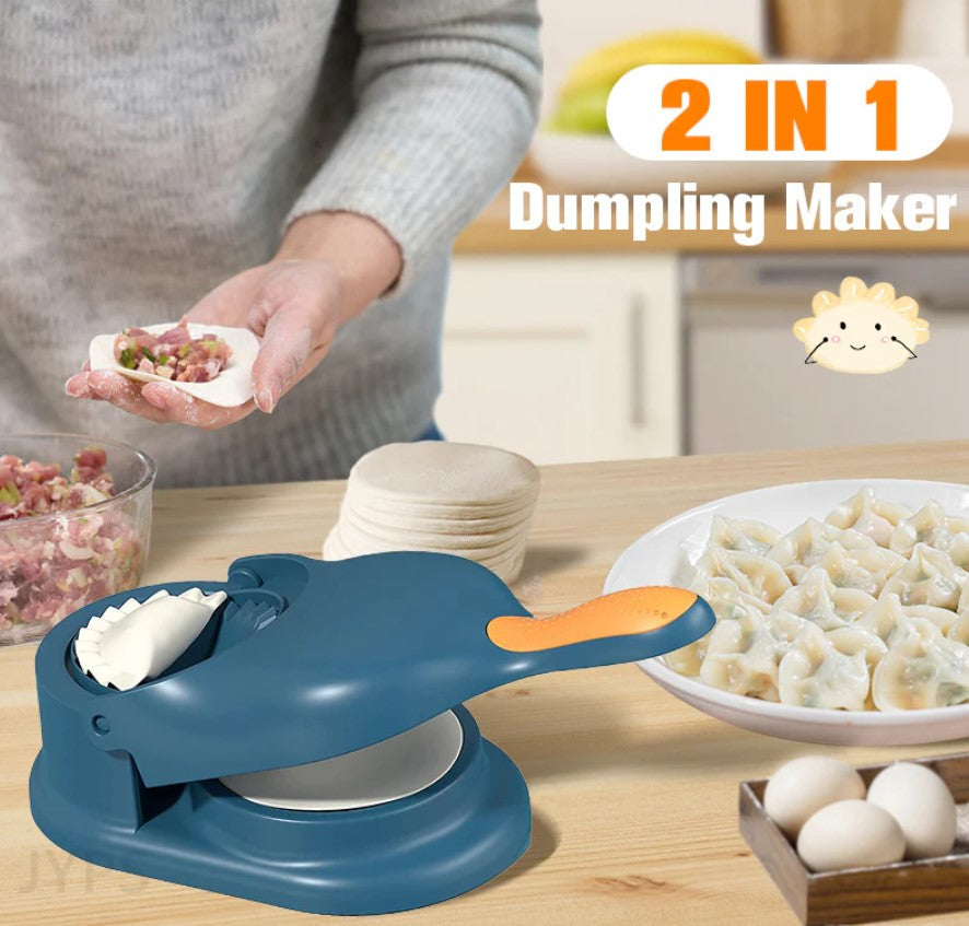 2-in-1 Dumpling Maker Tool with Dough Press &amp; Filling Spoon | Kitchen Gadget for Home Cooking