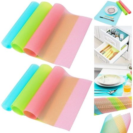 Waterproof Fridge &amp; Cabinet Mats – Washable Printed Liner Roll | Multi-Size Options for Shelves, Drawers &amp; Tables