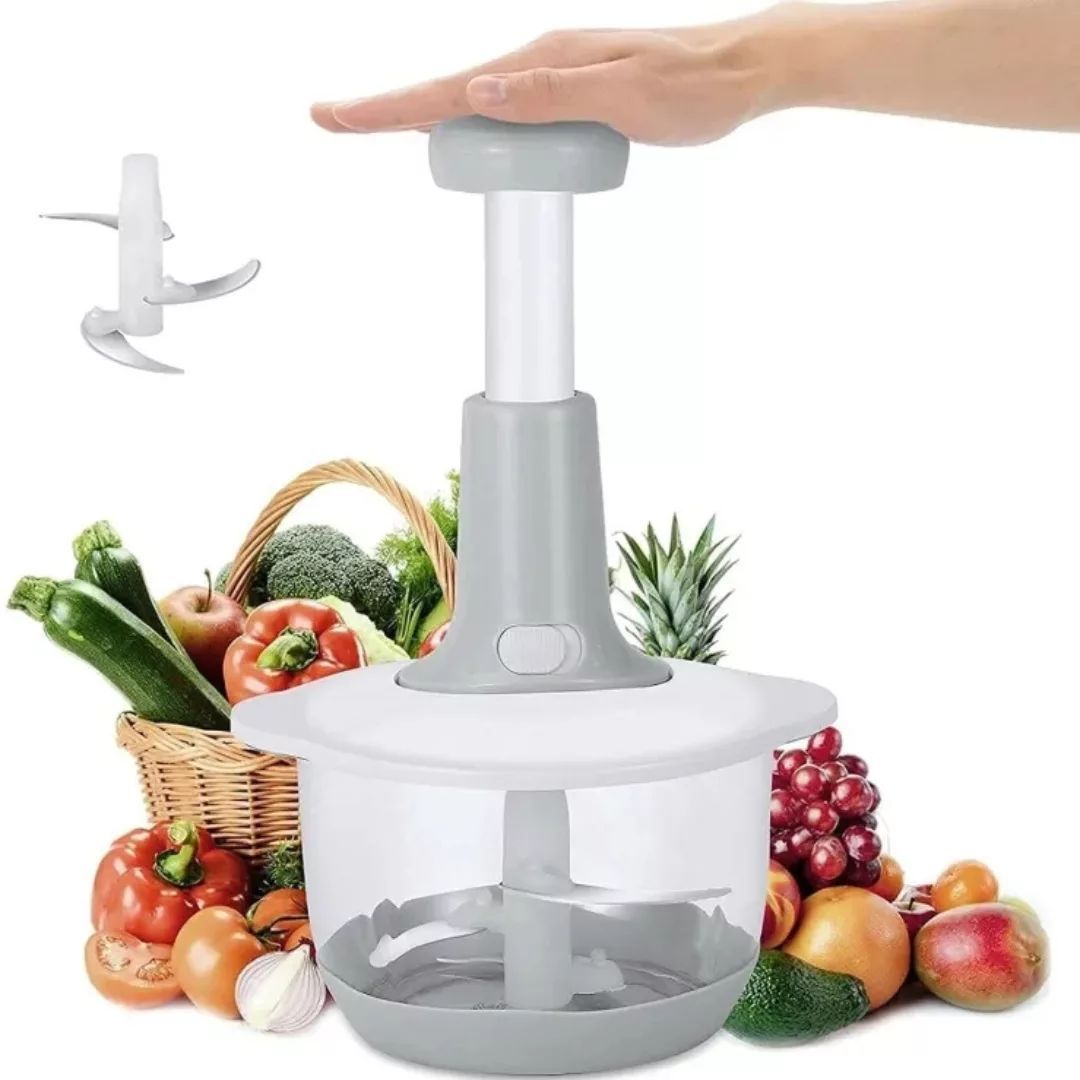 Push Multi-Chop Manual Food Processor – Compact &amp; Powerful (1.5L / 2L)