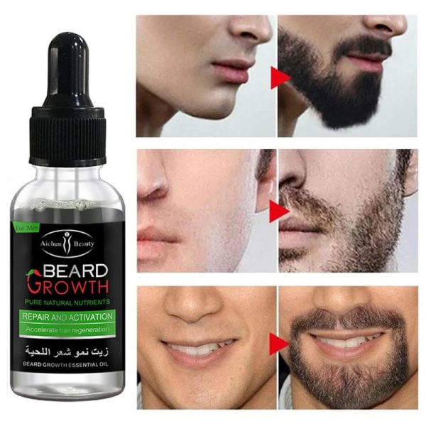 Organic Beard Growth Oil for Men – Natural Beard Care &amp; Fast Beard Growth Serum (35ml)