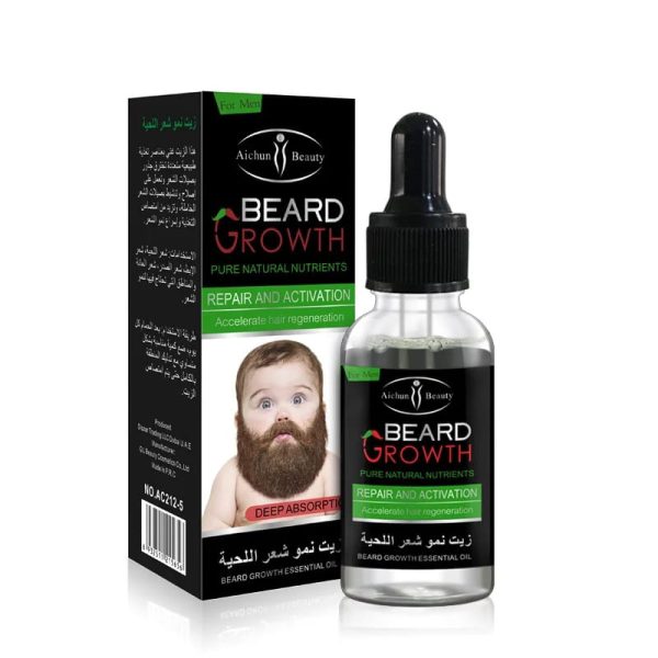 Organic Beard Growth Oil for Men – Natural Beard Care &amp; Fast Beard Growth Serum (35ml)