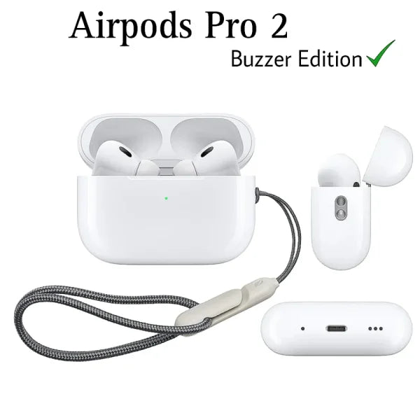 AirPods Pro 2 (2nd Generation) – Wireless Earbuds with Enhanced Buzzer &amp; Active Noise Cancellation | Premium Sound &amp; Comfort