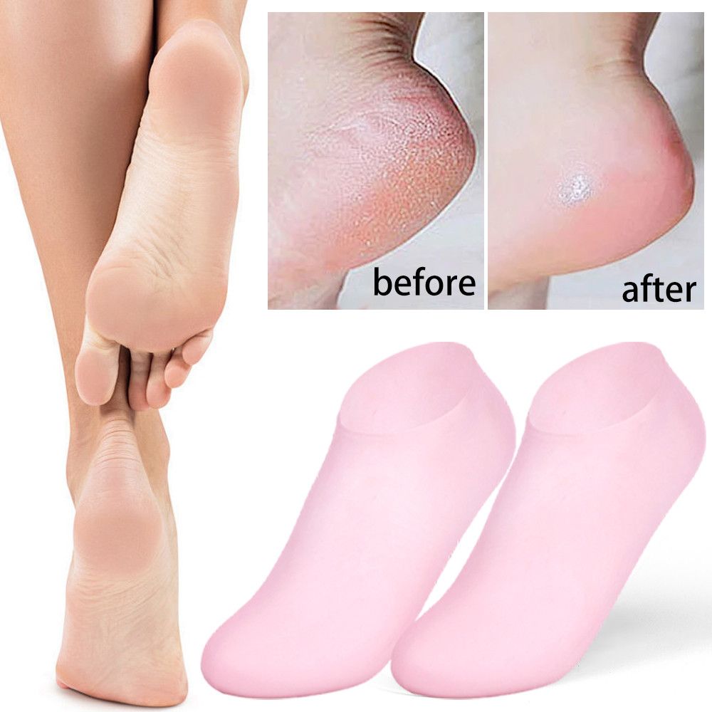 Moisturizing Silicone Gel Socks – Cracked Heel Repair, Softening &amp; Hydration Foot Care