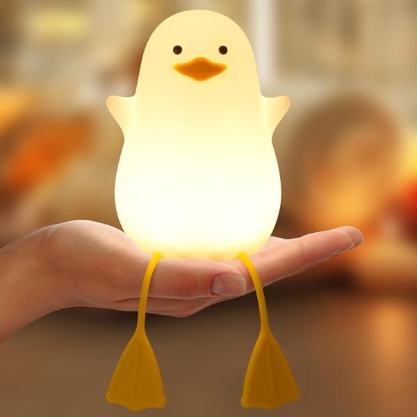 Cute Duck Night Light – Rechargeable LED Silicone Lamp
