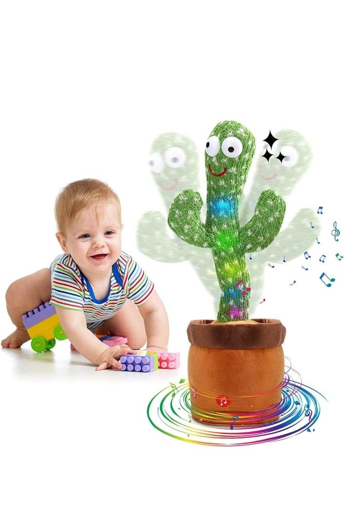 Interactive Dancing Cactus Toy – Singing, Talking &amp; Voice Recording Plush for Kids &amp; Fun Gifting