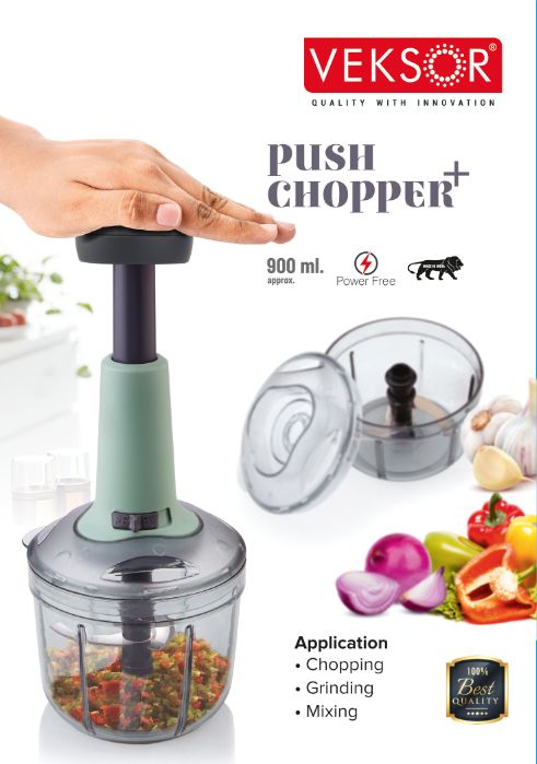 Push Multi-Chop Manual Food Processor – Compact &amp; Powerful (1.5L / 2L)