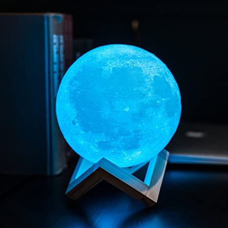 LED Moon Lamp – 3D Printed Night Light with Touch &amp; Remote Control