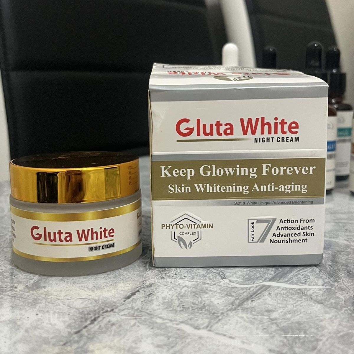 Gluta White Extreme Day &amp; Night Cream – Skin Brightening &amp; Anti-Aging Formula (50g)