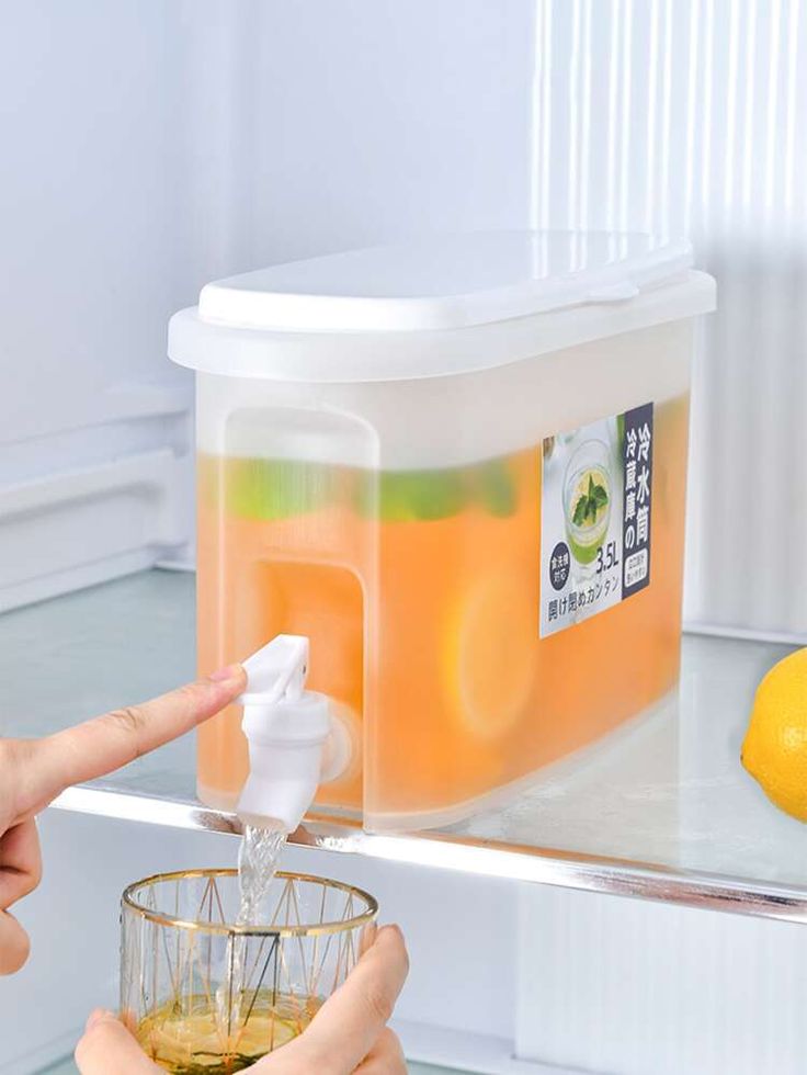 Juice Dispenser with Tap – Fridge-Friendly Cold Beverage Kettle