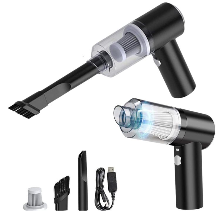 3-in-1 Cordless Mini Vacuum Cleaner – Vacuum, Blow &amp; Inflate Anywhere with Ease