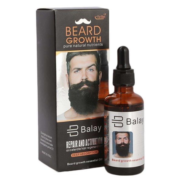 Balay Beard Growth Essential Oil for Men – Natural Beard Growth Serum with Pure Nutrients