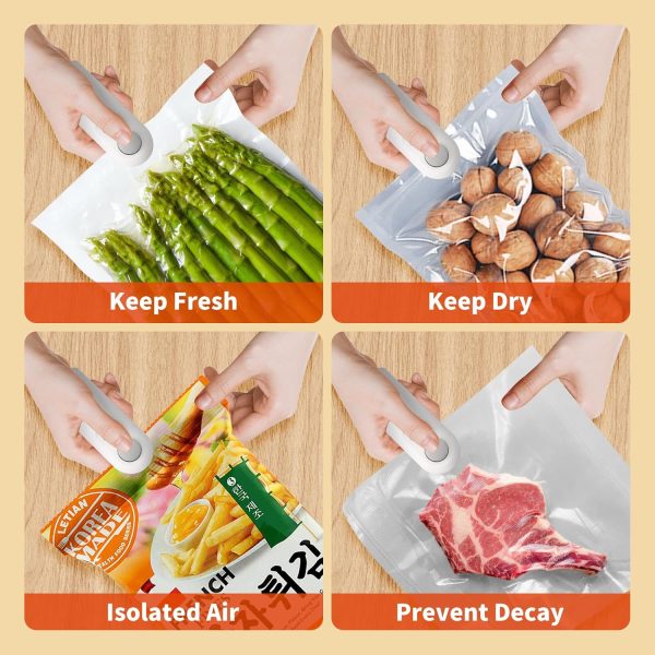 2-in-1 Heat Sealing &amp; Cutting Machine – USB Rechargeable Mini Food Bag Sealer