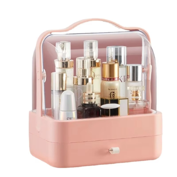 Multi-functional Acrylic Cosmetic Organizer with Drawers – Makeup &amp; Skincare Storage Box - Random Color