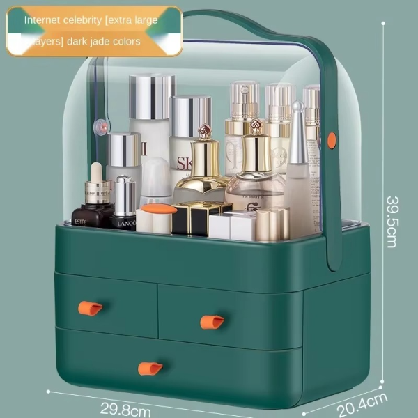Multi-functional Acrylic Cosmetic Organizer with Drawers – Makeup &amp; Skincare Storage Box - Random Color