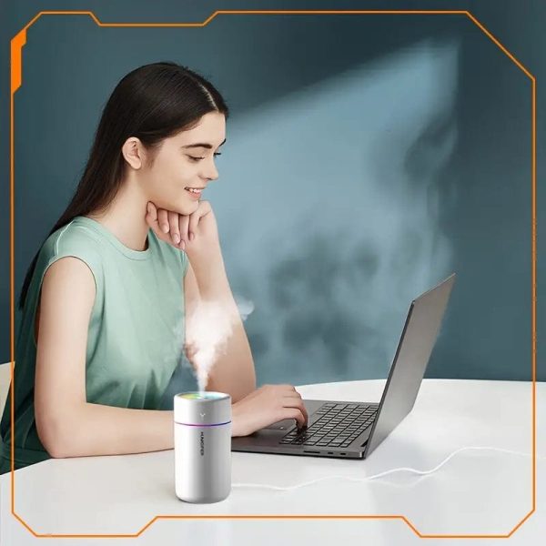 Mini Cool Mist Humidifier – 260ml, Silent, Auto-Off, Perfect for Car, Desk &amp; Travel