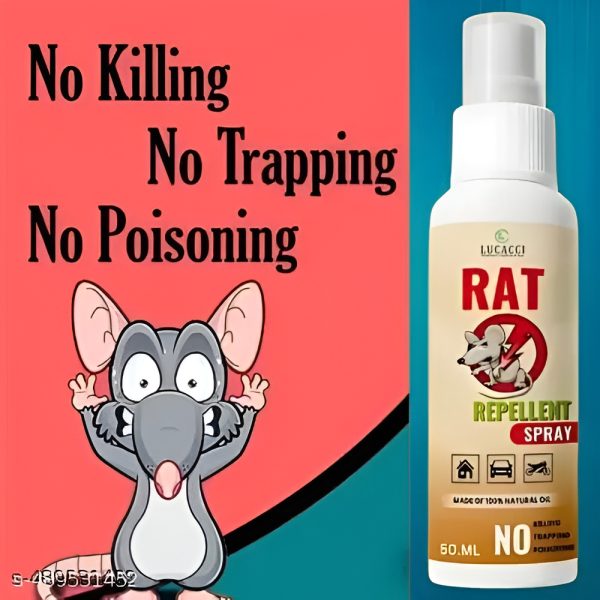 Rat Repellent Spray 50ml – Natural, Safe &amp; Non-Toxic Rodent Deterrent for Home, Kitchen, Car &amp; Storage (Buy 1 Get 2 free)