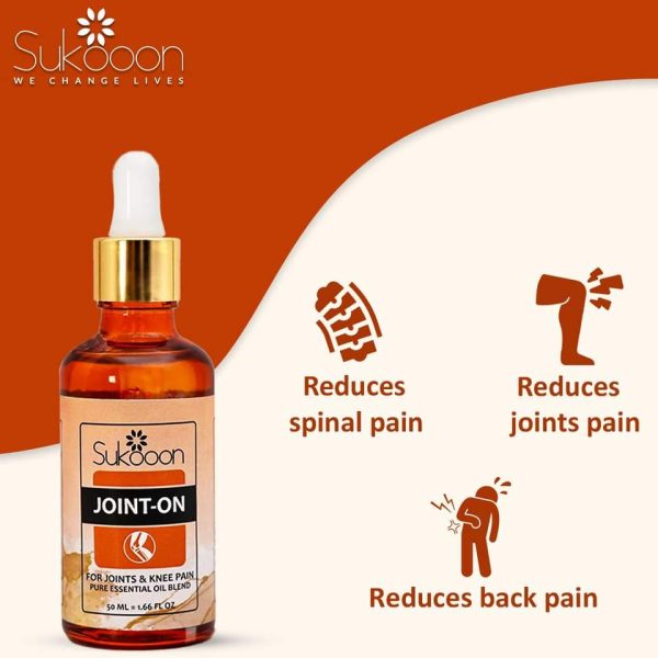 Sukoon Joint On Essential Oil – Natural Pain Relief for Joints, Back, Arthritis &amp; Muscles (30ml)